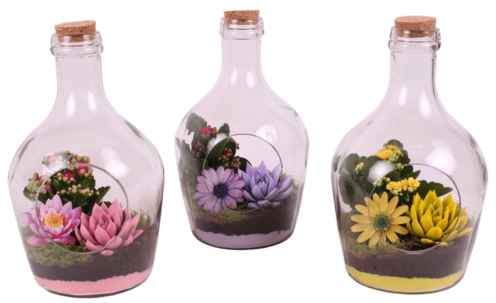 <h4>Opm Summer Arr. Indoor Glass Vase With Hole</h4>