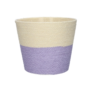 DF06-720225475 - Basket Riley1 Duo d19xh16 cream/lavender