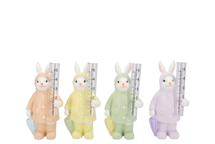 Easter Ceramic Dreamy Pastel Mix Rain Gauge Ass 11x7x20cm
