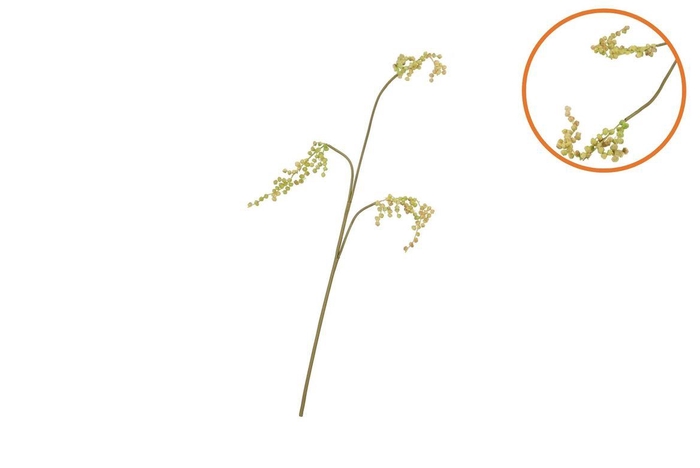 Silk Berry Branch Yellow 87cm