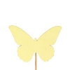 Pick butterfly Ivy wood 6x8cm+12cm stick yellow