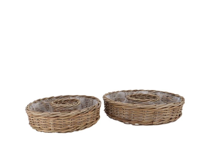<h4>Rattan Kuboo Ring Basket S/2 40x10cm / 50x11cm</h4>