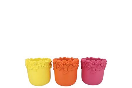 <h4>Gigi Dutch Orange Mix Flower Pot Ass 16x16x13cm</h4>