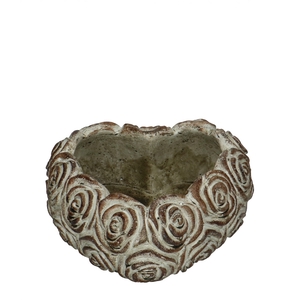 Allerheiligen Stone planter hart d16*7cm