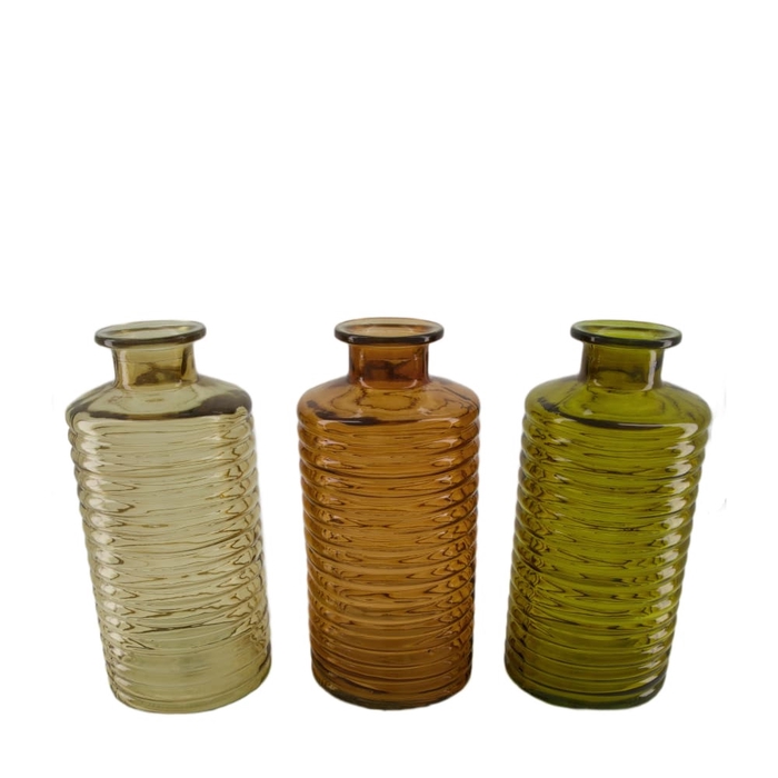 <h4>Glas Fles Ribbed d14*30cm</h4>