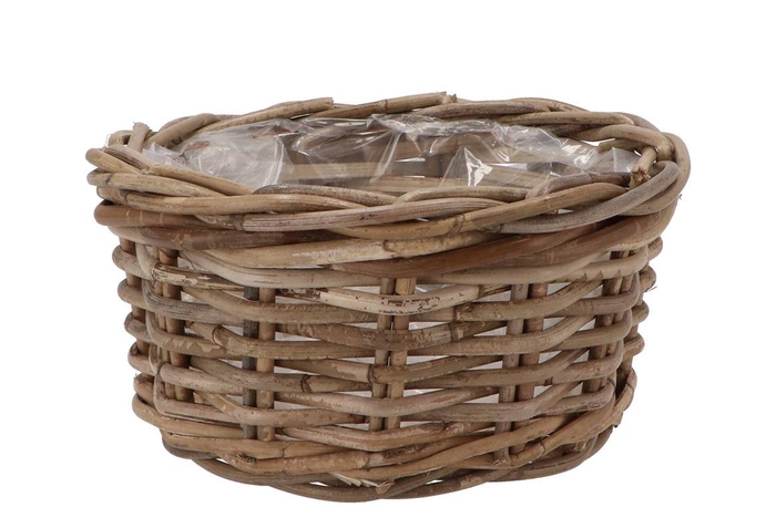 <h4>Rattan Kuboo Basket Low 25x13cm</h4>
