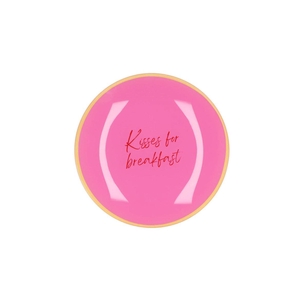 Plate Round Kisses For Breakfast 18x18x2cm