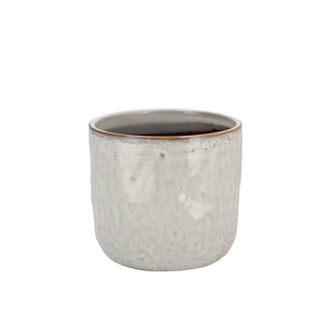 Iron Stone White Glazed Pot 9x8cm