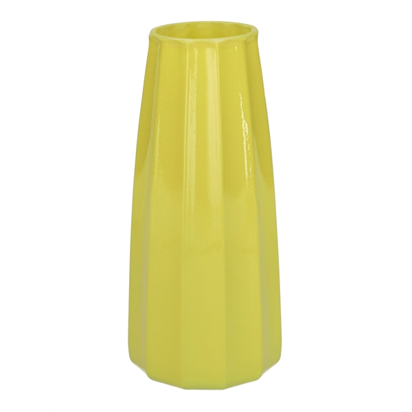 <h4>Vase Gemma lines d6.5\\10xh21 yellow milky</h4>