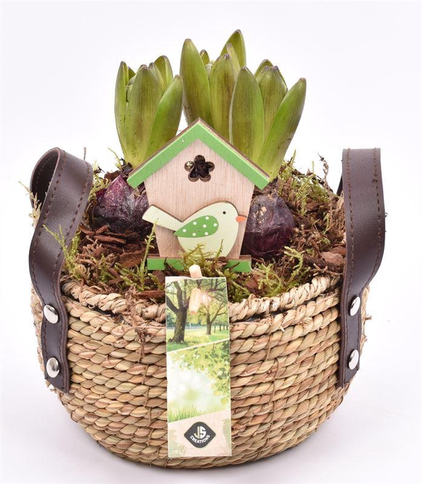 <h4>Touwmand met leer handv.16-18cm</h4>