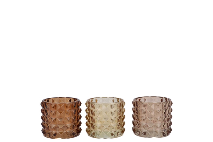 <h4>Jazz Wild Brown T-light Structure Ass 7x7cm</h4>