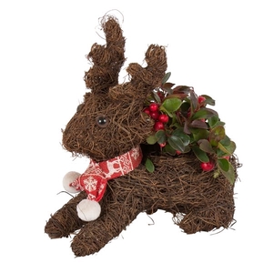 Christmas Arr. Outdoor Salim Reindeer Xmas scarf ø23cm with 1PP