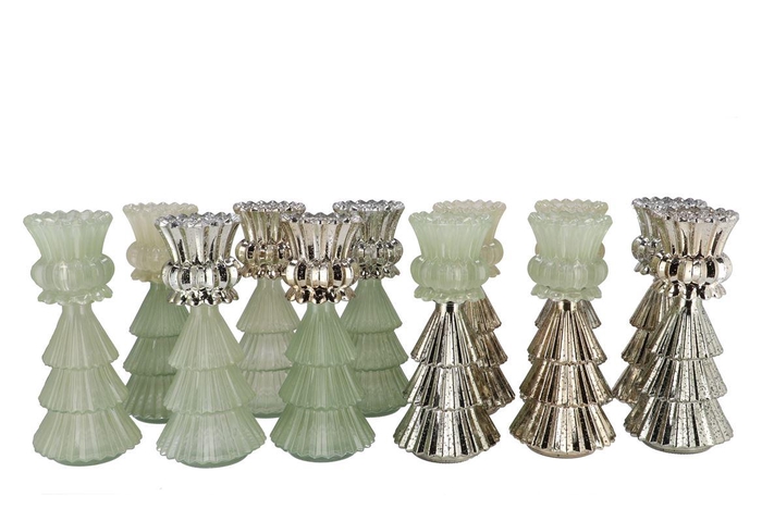 <h4>Jazz Nordic Green T-light X-mas Tree Ass 11x28cm</h4>