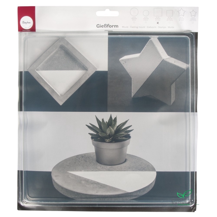 <h4>GIETVORM VIERKANT GROOT 25X25CM (4CM DIEP)</h4>