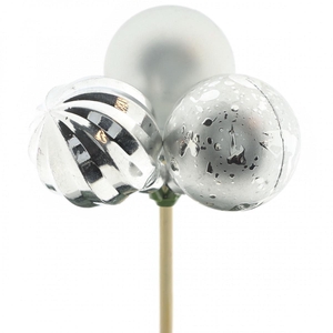 Kerst bijsteker 50cm Kerstbal trio 4cm mix