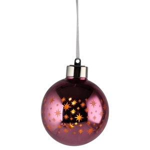 DF12-GF-17085 - Ball with stars 8cm led pink b/o