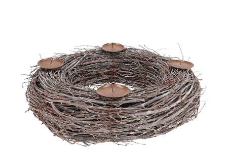 <h4>Wreath Birch Tree Whitewash With Candlestick 50x12</h4>