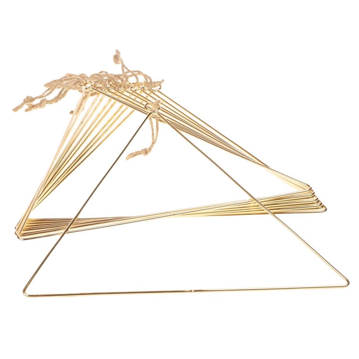 <h4>Triangle 30cm Metal Medium 10pc Gold</h4>