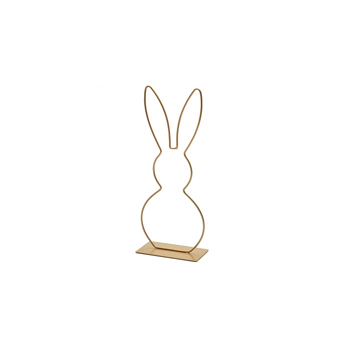 <h4>METAL RABBIT ON BASE 50CM GOLD</h4>