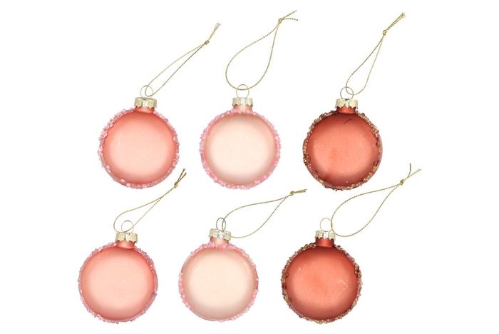 <h4>Glassball Ornaments Macaron Nude 6x3cm</h4>