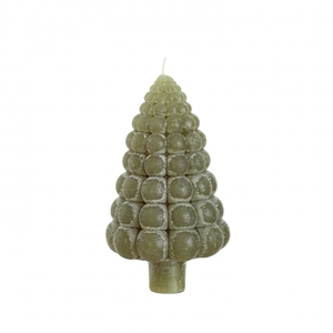 Kerst Kaars kerstboom bubble d07*12cm