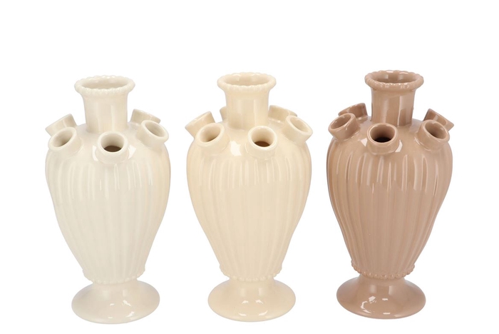 <h4>Utrecht Natural Brown Mix Vase Tulip Ass 13x13x24cm</h4>