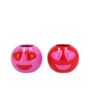 Smiley Lovely Red Mix Vase Ass 15x15x12cm