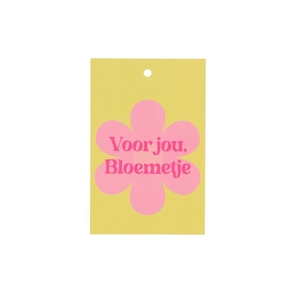 Gift Bouquet Card Bloemetje Yellow 6x9cm P/25