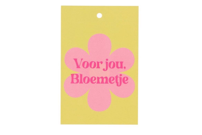 <h4>Gift Bouquet Card Bloemetje Yellow 6x9cm P/25</h4>