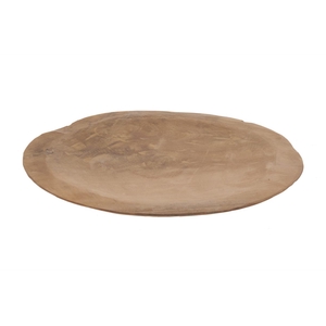 TEAK PLATE FLAT NATURAL 40X3-4CM