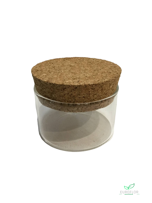 BUISJE MET KURK H5CM D80MM130ML 6pcs