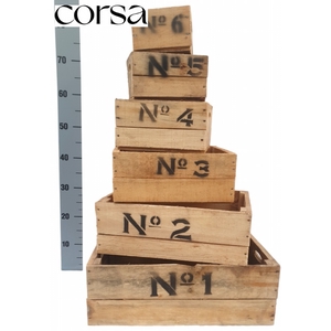 DECO WOODBOXES SET NUMBERS