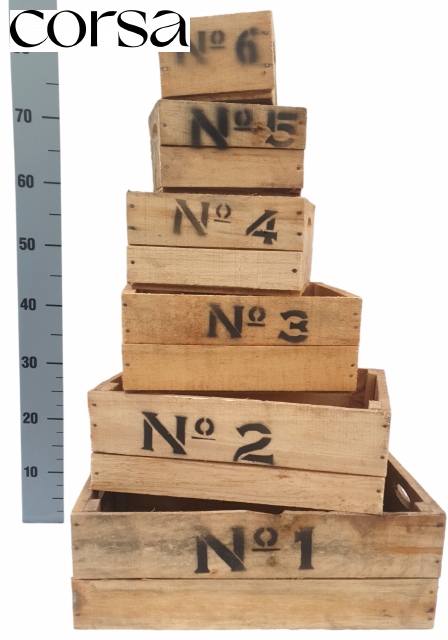 DECO WOODBOXES SET NUMBERS