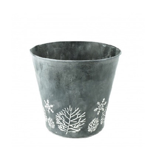 Zinc Winter pot d17.5*17cm