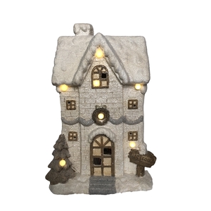 White Christmas House 56cm