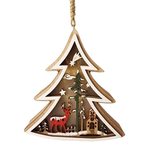 DF12-PT-96895 - Hang fig wooden tree 1led 16,5cm b/o