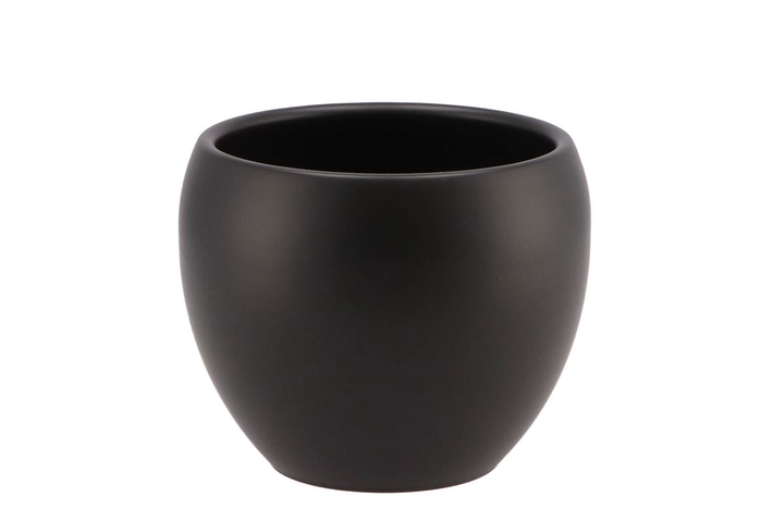 <h4>Vinci Matt Black Flower Pot 14x11cm</h4>