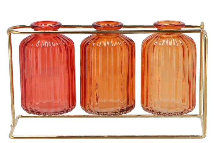 Karakum Coral Sunset Rack Gold 22x8x12cm