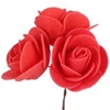 Pick rose touf foam 3x3cm+12cm wire red
