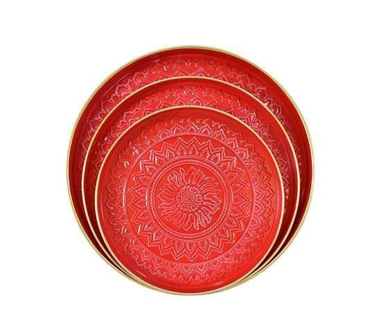 <h4>PLATE LOTUS MANDALA S3 H3D40 RED</h4>