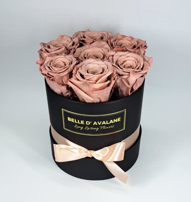 Box rd 15cm zwart-caramel (cho89)