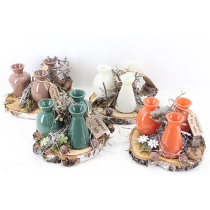 arr2 MB - Hout schijf 3fles colour mix