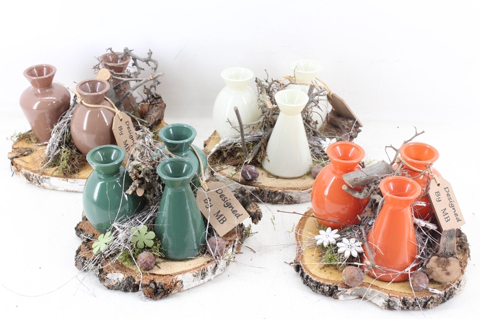 Arr2 Mb - Hout Schijf 3fles Colour Mix