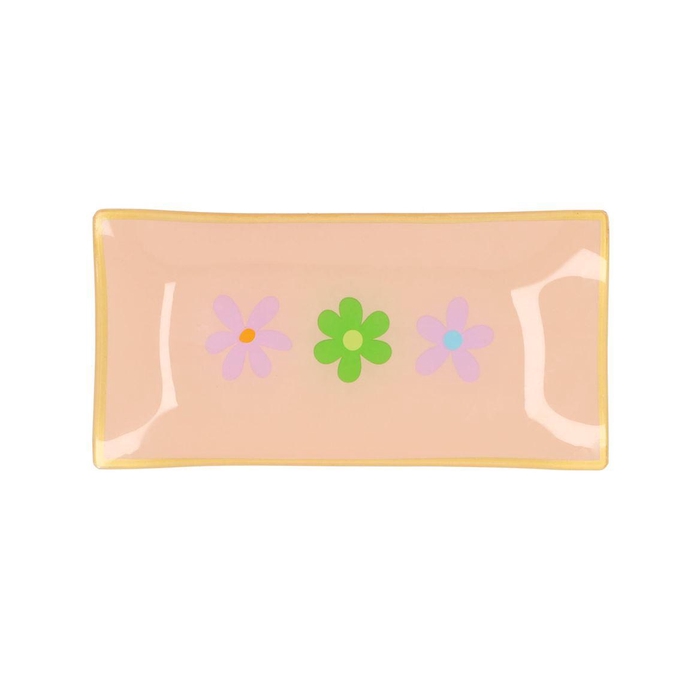 <h4>Plate Rectangle Flowers 20x10x2cm</h4>