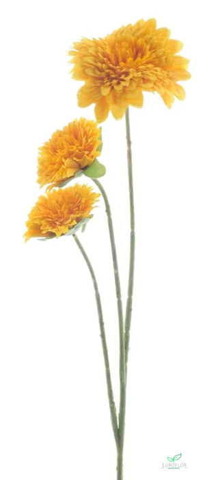 SILK FLOWERS - SUNFLOWER SPRAY MIAMI ORANGE 90CM