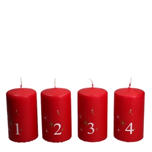 Kaars Stomp Safe Advent d06*10cm