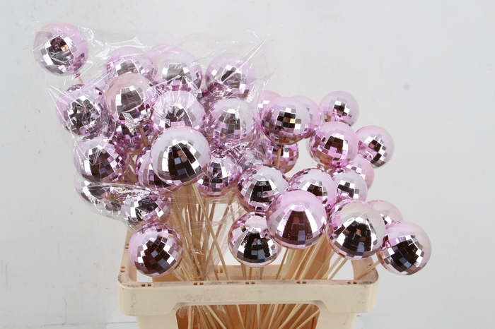 <h4>Stick Ball Mirror C. Ø6cm Pink</h4>