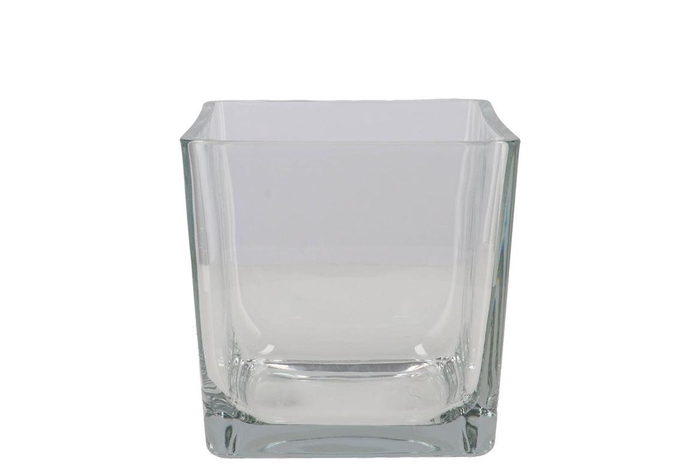<h4>Glass Cube Vase Knyst H17x14x14cm</h4>