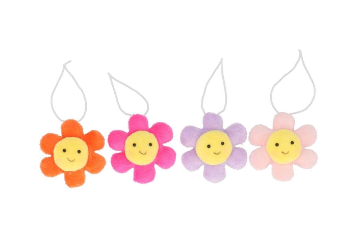 Easter Fun Hanger Colourfull Flower Smile Ass 7x36