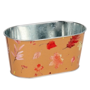 Bowl Autumn zinc 20x11xH9cm orange